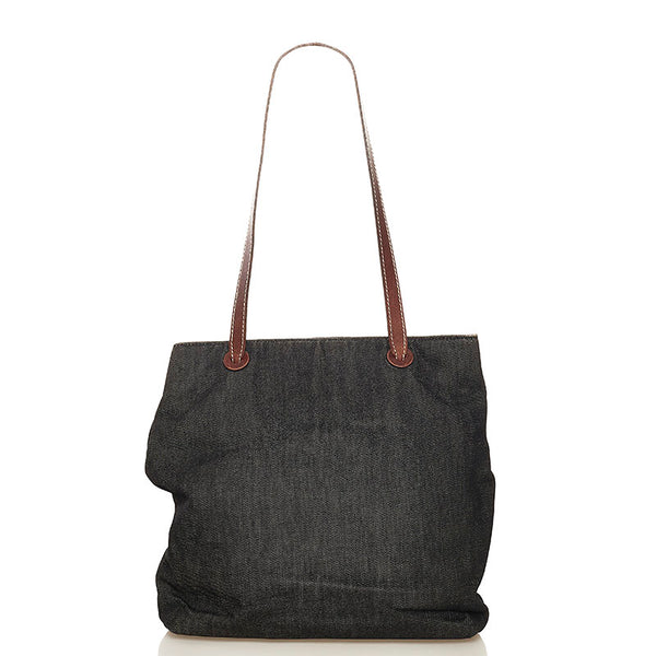 シャネル ココマーク ショルダーバッグ トートバッグ ブラック ブラウン デニム レザー レディース CHANEL 【中古】