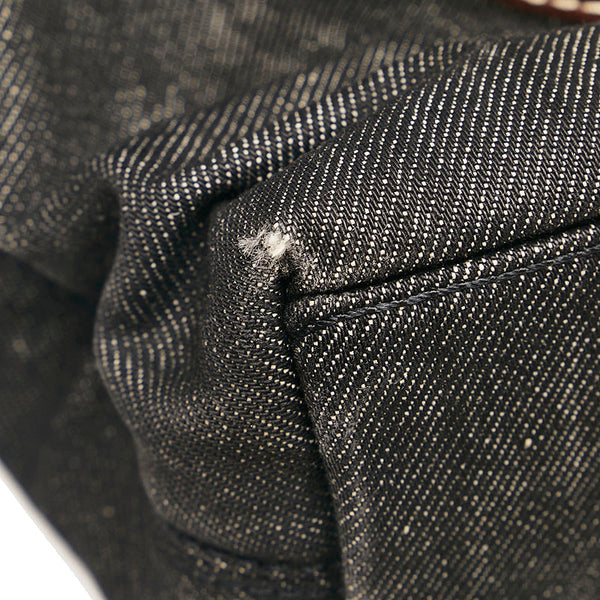 シャネル ココマーク ショルダーバッグ トートバッグ ブラック ブラウン デニム レザー レディース CHANEL 【中古】