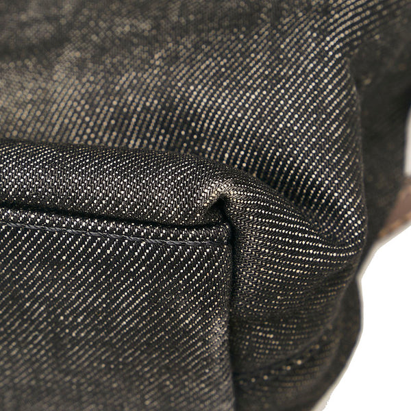 シャネル ココマーク ショルダーバッグ トートバッグ ブラック ブラウン デニム レザー レディース CHANEL 【中古】