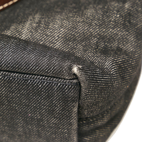 シャネル ココマーク ショルダーバッグ トートバッグ ブラック ブラウン デニム レザー レディース CHANEL 【中古】