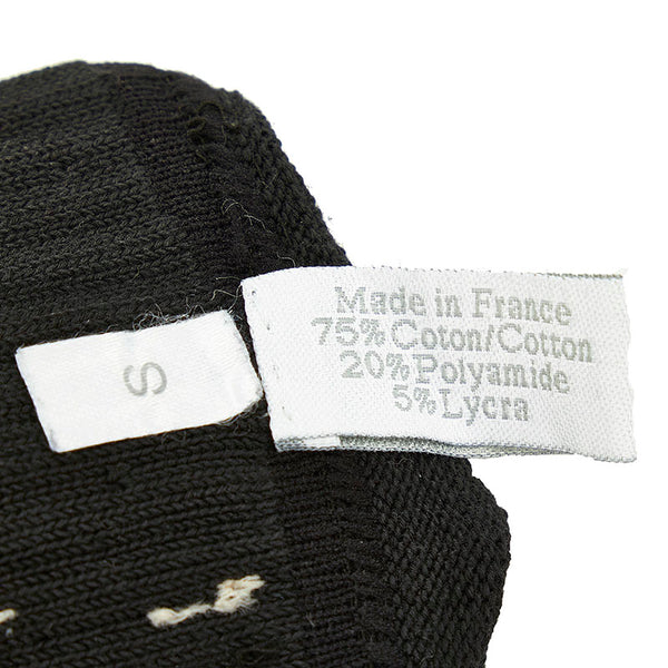 シャネル ココマーク ソックス 靴下 ブラック コットン レディース CHANEL 【中古】