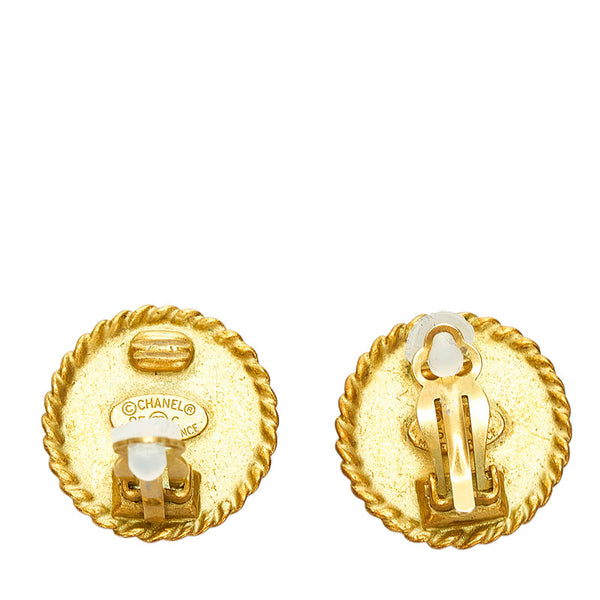 シャネル ココマーク イヤリング ゴールド ブラック メッキ レディース CHANEL 【中古】