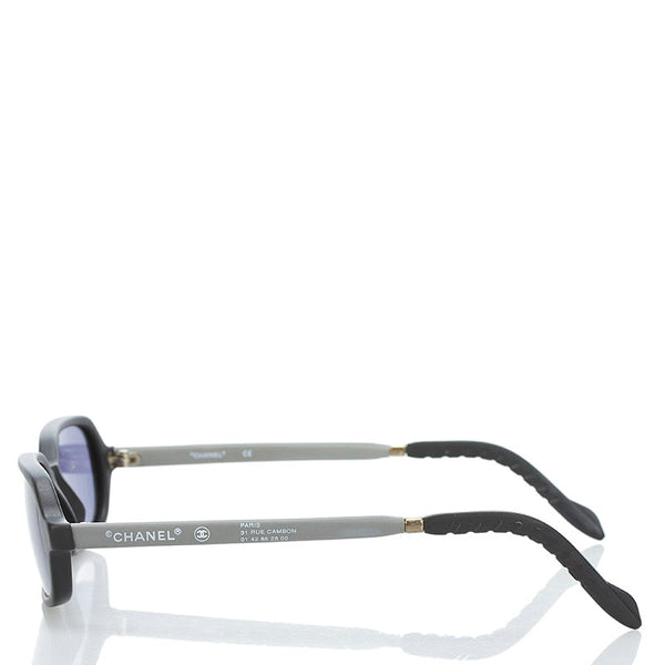 シャネル カンボン サングラス ブラック グレー プラスチック メンズ CHANEL 【中古】