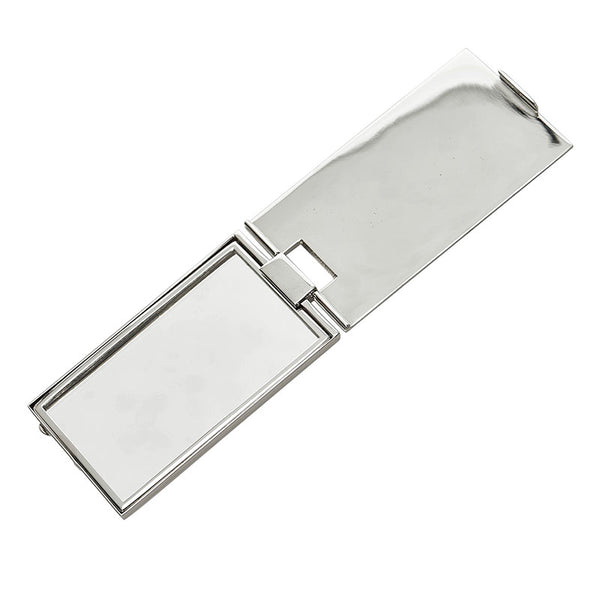 グッチ コンパクトミラー 鏡 二つ折り シルバー メタル レディース GUCCI 【中古】