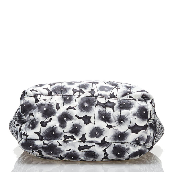 マークジェイコブス フラワー ショルダーバッグ トートバッグ ブラック ホワイト ナイロン レディース MARC JACOBS 【中古】
