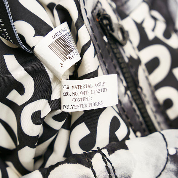 マークジェイコブス フラワー ショルダーバッグ トートバッグ ブラック ホワイト ナイロン レディース MARC JACOBS 【中古】