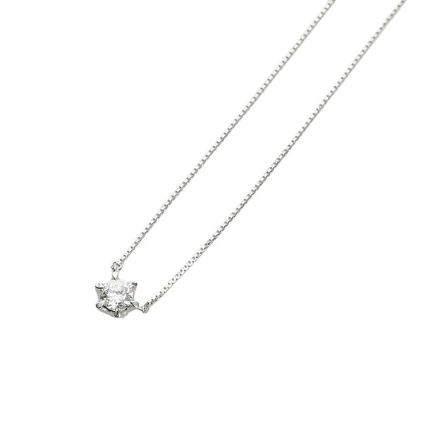 Pt850 プラチナ ダイヤ1.01ct プチネックレス ネックレス レディース 【中古】
