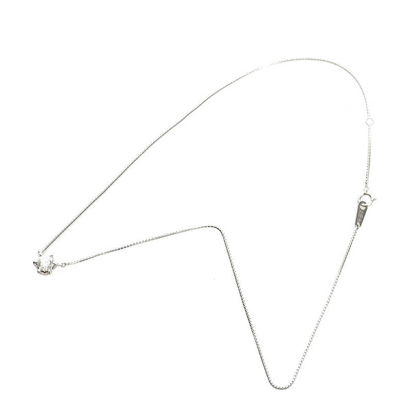 Pt850 プラチナ ダイヤ1.01ct プチネックレス ネックレス レディース 【中古】