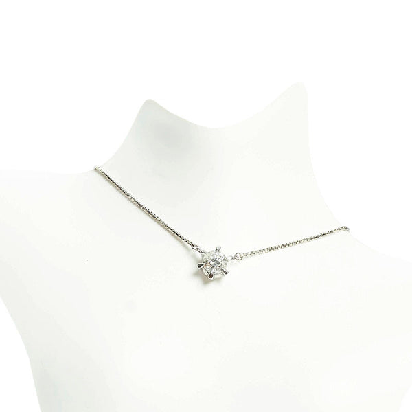 Pt850 プラチナ ダイヤ1.01ct プチネックレス ネックレス レディース 【中古】