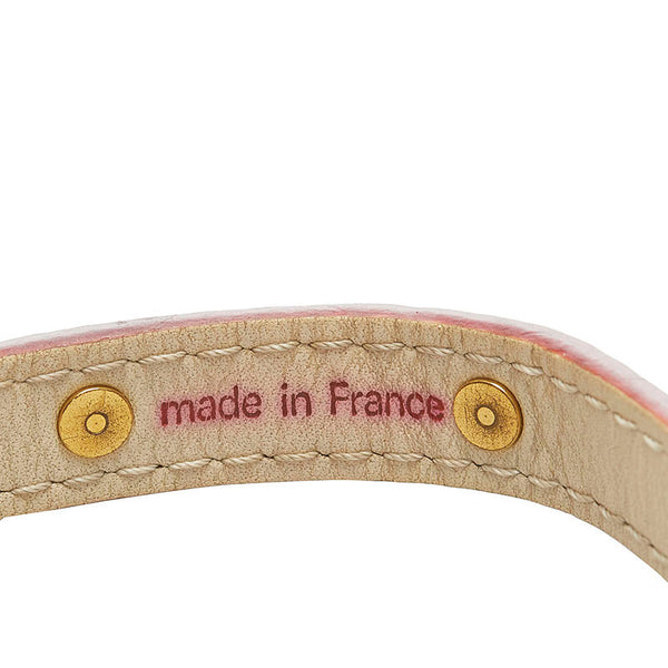 ルイ ヴィトン スハリ ブラスレ ドゥブルトゥール  ブレスレット M91846 ブロン ホワイト レザー レディース LOUIS VUITTON 【中古】