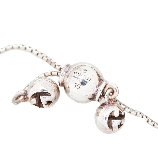 グッチ タイガーアイ バンブー ウッド ブレスレット ブラウン  ビーズ SV925 シルバー メンズ GUCCI 【中古】