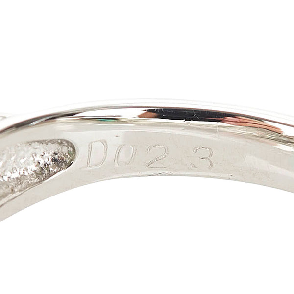Pt900 プラチナ エメラルド1.38ct ダイヤ0.23ct リング 指輪 レディース 12号 【中古】