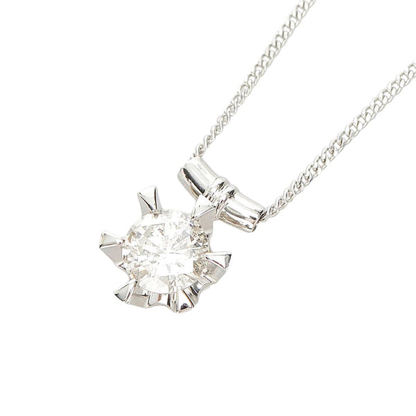 Pt900 プラチナ Pt850 プラチナ ダイヤ0.68ct ネックレス ペンダント レディース 【中古】