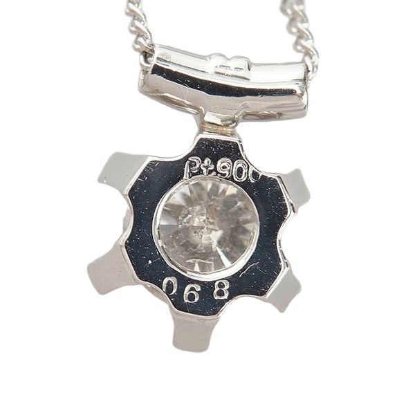 Pt900 プラチナ Pt850 プラチナ ダイヤ0.68ct ネックレス ペンダント レディース 【中古】