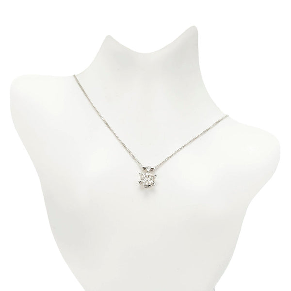Pt900 プラチナ Pt850 プラチナ ダイヤ0.68ct ネックレス ペンダント レディース 【中古】