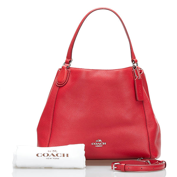 コーチ ハンドバッグ ショルダーバッグ 2WAY 35983 レッド レザー レディース COACH 【中古】