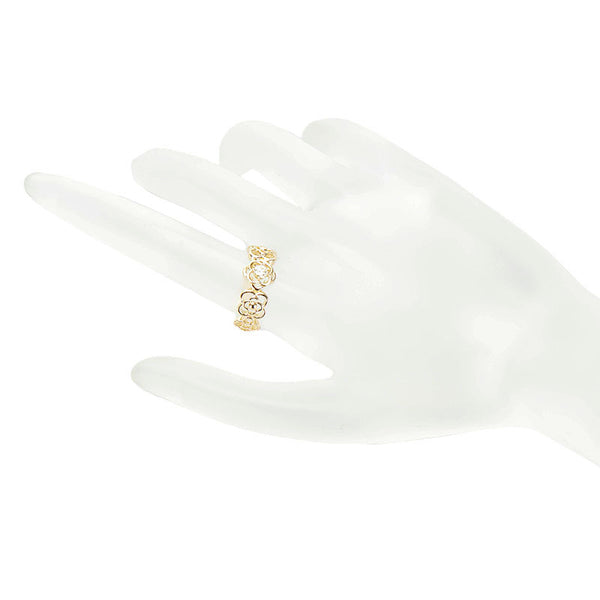 タサキ K18YG イエローゴールド ダイヤ0.10ct リング 指輪 レディース TASAKI 12号 【中古】