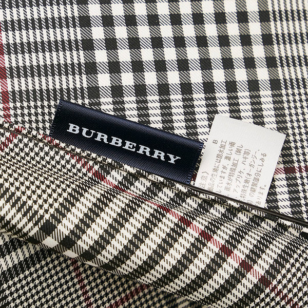 バーバリー グレンチェック ノバチェック 折り畳み傘 グレー ポリウレタン レディース BURBERRY 【中古】