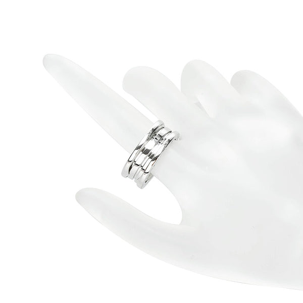 ブルガリ ビーゼロワン 2バンド ＃59 リング 指輪 K18WG ホワイトゴールド メンズ BVLGARI 【中古】