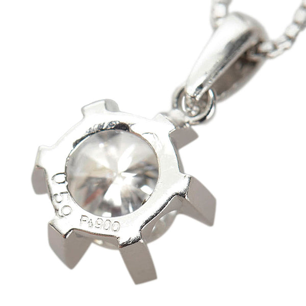 Pt900 プラチナ Pt850 プラチナ ダイヤ0.59ct ネックレス ペンダント レディース 【中古】