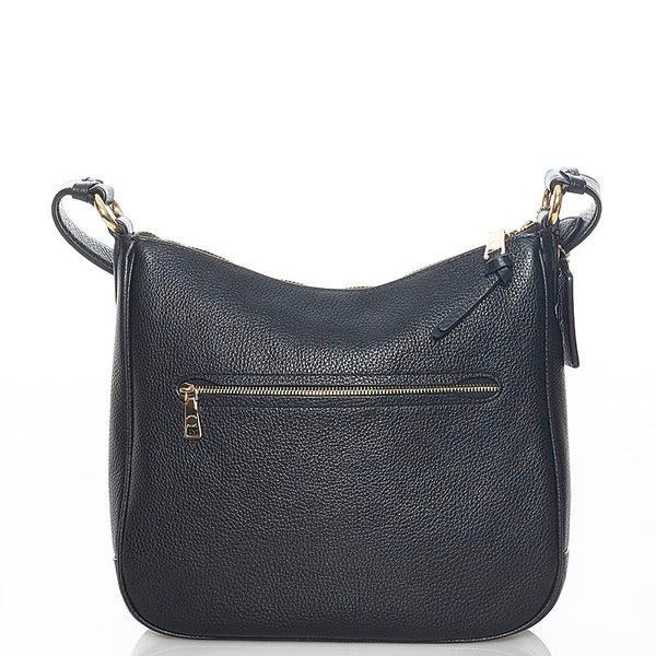 コーチ エリー ファイル 斜め掛け ショルダーバッグ C1648 ブラック レザー レディース COACH 【中古】