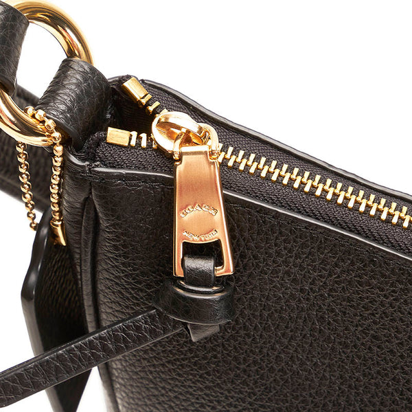 コーチ エリー ファイル 斜め掛け ショルダーバッグ C1648 ブラック レザー レディース COACH 【中古】