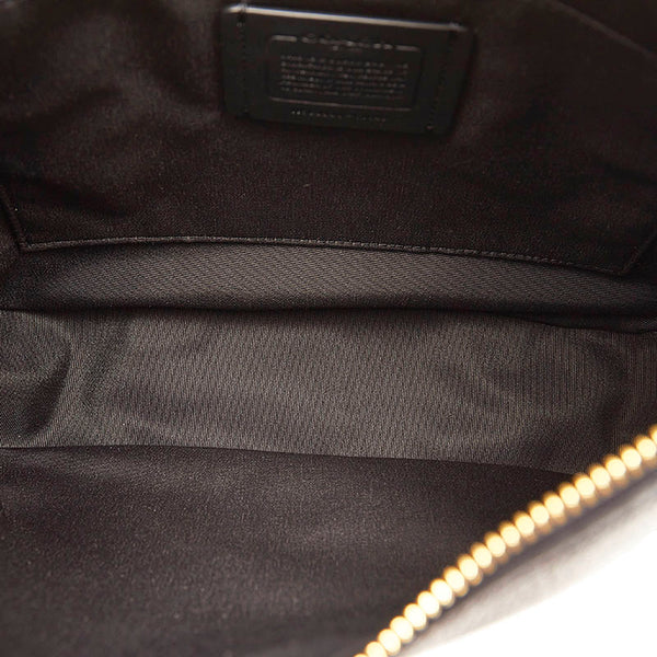 コーチ エリー ファイル 斜め掛け ショルダーバッグ C1648 ブラック レザー レディース COACH 【中古】