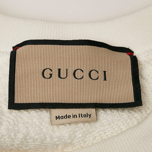グッチ 1921 GUCCI ロゴ スウェット トレーナー ホワイト コットン メンズ GUCCI 【中古】