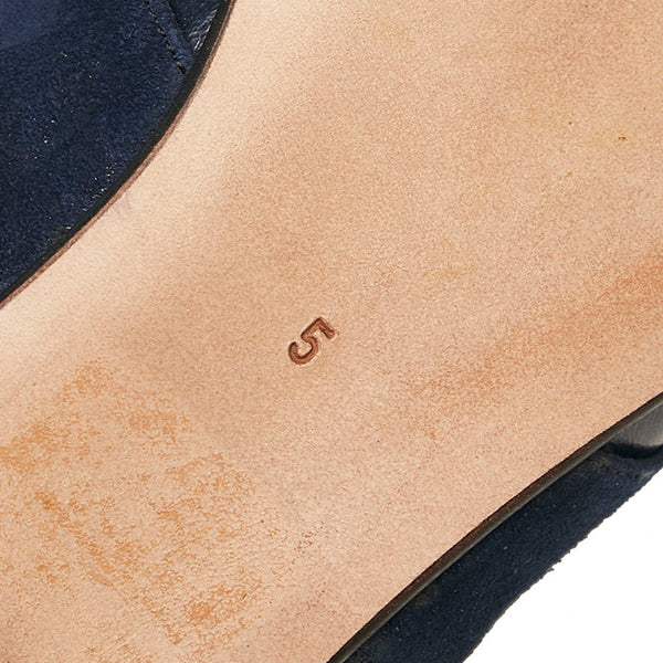 グッチ インターロッキングG タッセル ローファー パンプス ネイビー レザー レディース GUCCI 【中古】