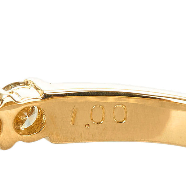 K18YG イエローゴールド ダイヤ1.00ct リング 指輪 レディース 13号 【中古】