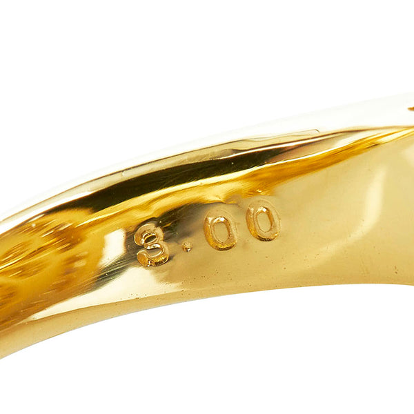 K18YG イエローゴールド ダイヤ3.00ct リング 指輪 レディース 14号 【中古】