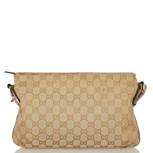 グッチ GGキャンバス ショルダーバッグ 139749 ベージュ キャンバス レザー レディース GUCCI 【中古】