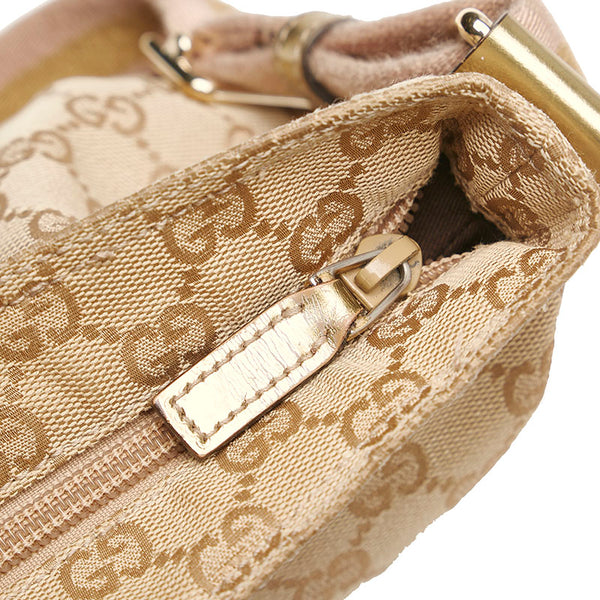 グッチ GGキャンバス ショルダーバッグ 139749 ベージュ キャンバス レザー レディース GUCCI 【中古】