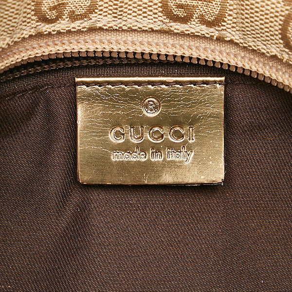 グッチ GGキャンバス ショルダーバッグ 139749 ベージュ キャンバス レザー レディース GUCCI 【中古】