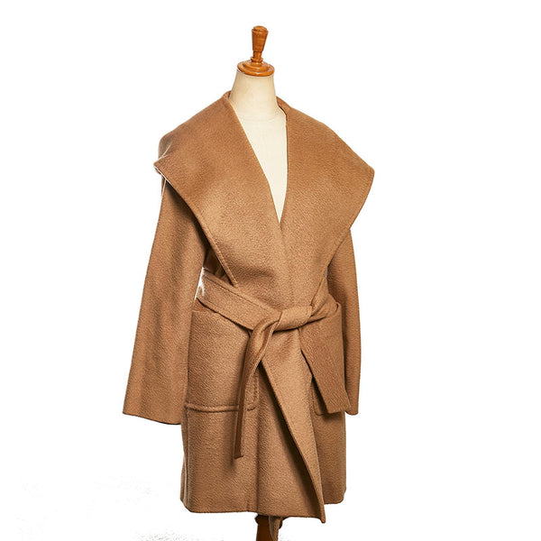 マックスマーラ コート ブラウン ベージュ カシミヤ レディース MAX MARA 【中古】