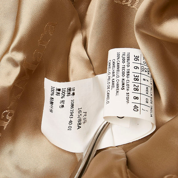 マックスマーラ コート ブラウン ベージュ カシミヤ レディース MAX MARA 【中古】