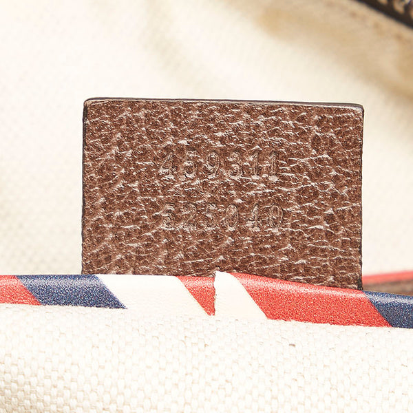 グッチ GGスプリーム  クーリエ ワッペン ボストンバッグ ショルダーバッグ トラベルバッグ 2WAY 45931 ベージュ ブラウン PVC レザー レディース GUCCI 【中古】