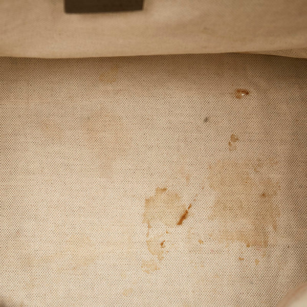 グッチ GGスプリーム  クーリエ ワッペン ボストンバッグ ショルダーバッグ トラベルバッグ 2WAY 45931 ベージュ ブラウン PVC レザー レディース GUCCI 【中古】