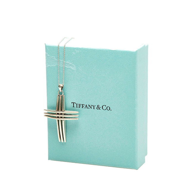 ティファニー クロス ネックレス SV925 シルバー レディース TIFFANY&Co. 【中古】
