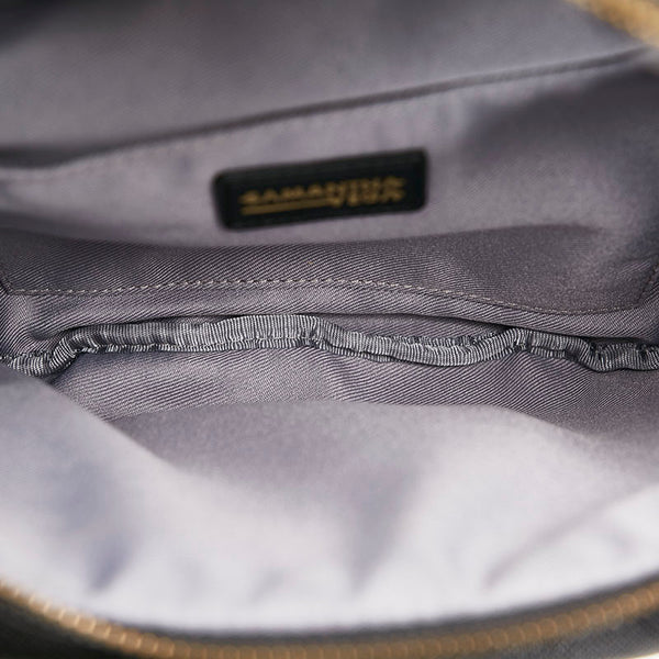 サマンサベガ ボディバッグ ウエストバッグ ブラック PVC レザー レディース Samantha Vega 【中古】