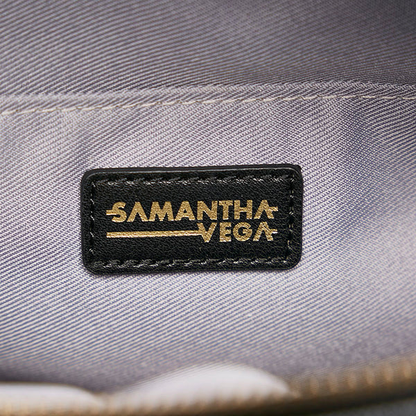 サマンサベガ ボディバッグ ウエストバッグ ブラック PVC レザー レディース Samantha Vega 【中古】