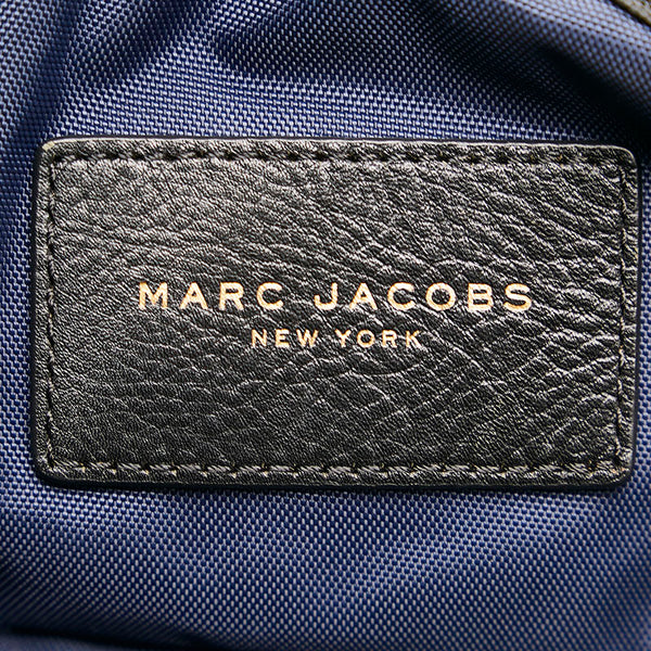 マークジェイコブス リュック バックパック ネイビー ブラック ナイロン レザー レディース MARC JACOBS 【中古】