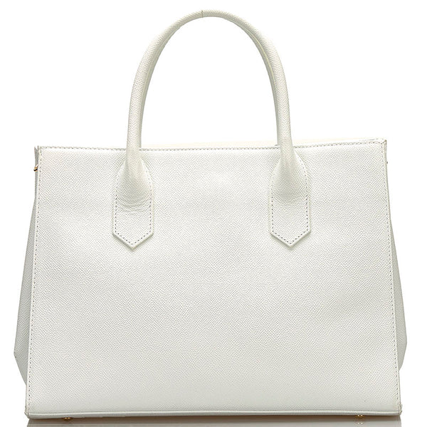 サマンサタバサ ハンドバッグ ショルダーバッグ 2WAY ホワイト レザー レディース Samantha Thavasa 【中古】