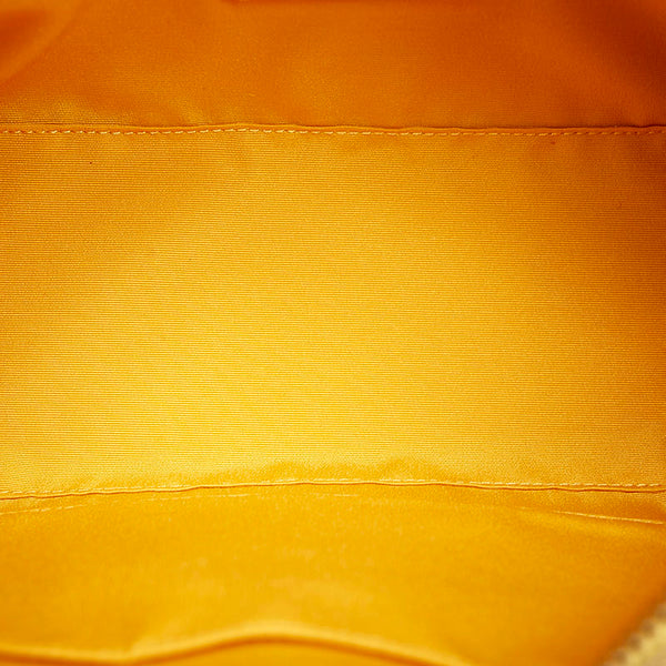 コーチ シグネチャー ハンドバッグ ショルダーバッグ 2WAY ベージュ イエロー キャンバス レザー レディース COACH 【中古】