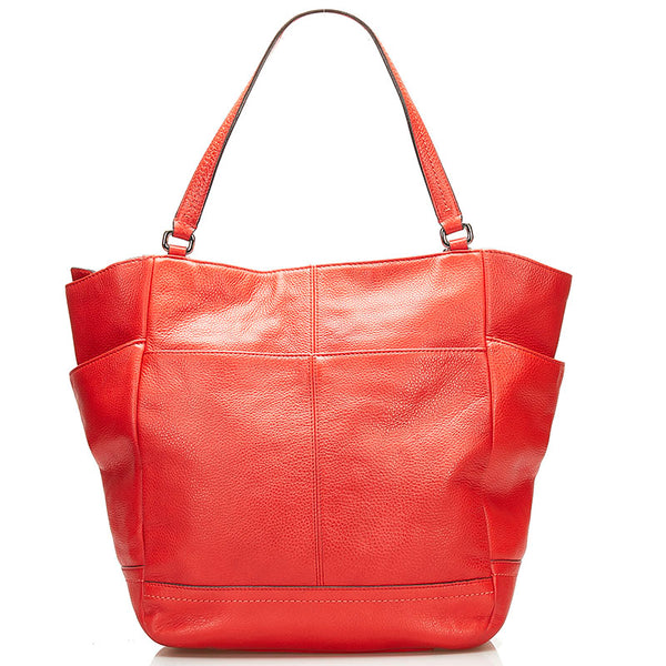 コーチ トートバッグ ショルダーバッグ F23662 レッド レザー レディース COACH 【中古】