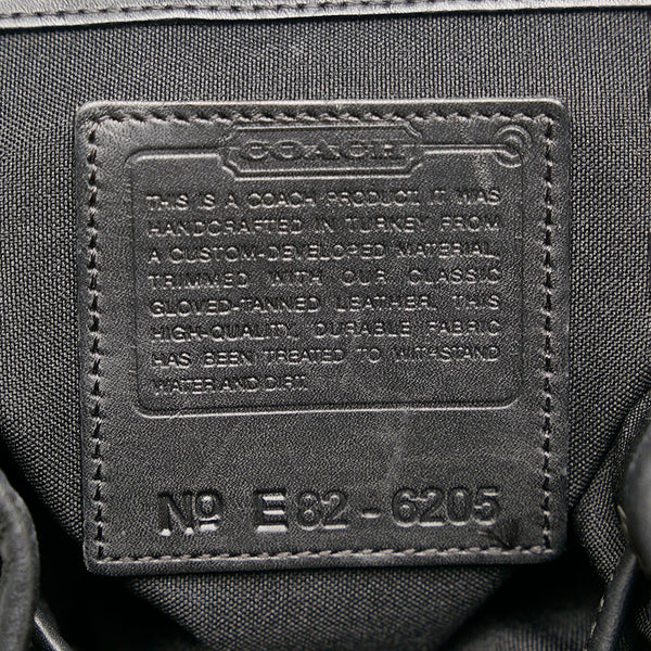 コーチ 巾着 リュック バックパック 6205 ブラック ポリウレタン レザー レディース COACH 【中古】