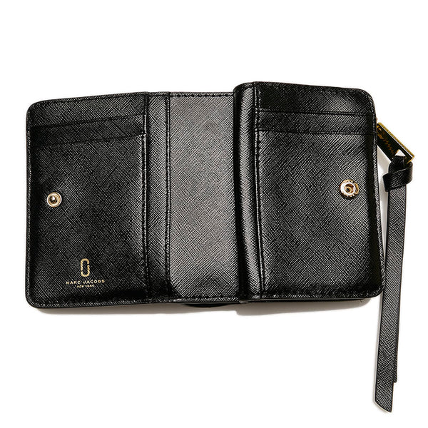 マークジェイコブス スナップショット × NEW YORK MAGAZINE 二つ折り財布 M0015128 001 ブラック マルチカラー レザー レディース MARC JACOBS 【中古】