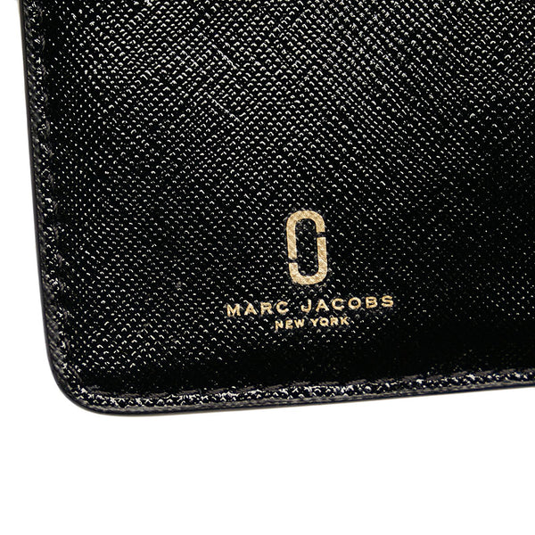 マークジェイコブス スナップショット × NEW YORK MAGAZINE 二つ折り財布 M0015128 001 ブラック マルチカラー レザー レディース MARC JACOBS 【中古】
