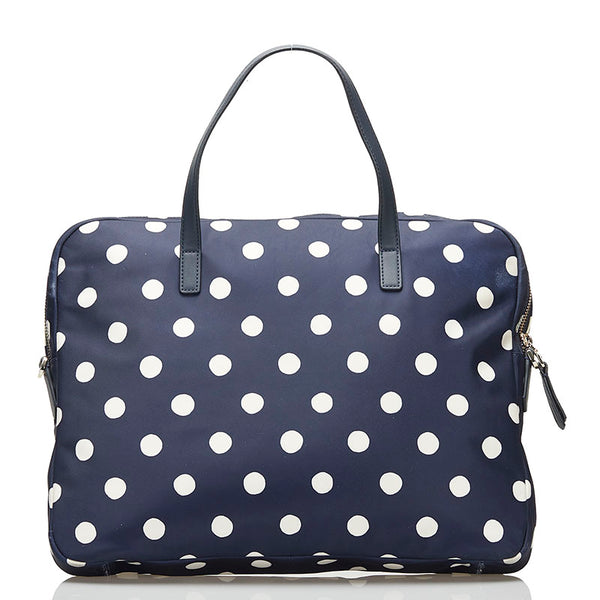 ケイトスペード サム ドット ラップトップバッグ パソコンケース ショルダー 2WAY K7492 Y29 ネイビー ナイロン レザー レディース Kate Spade 【中古】