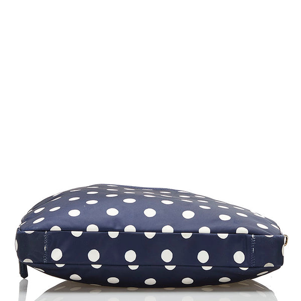 ケイトスペード サム ドット ラップトップバッグ パソコンケース ショルダー 2WAY K7492 Y29 ネイビー ナイロン レザー レディース Kate Spade 【中古】